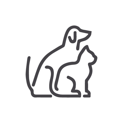Blue dog and cat icon